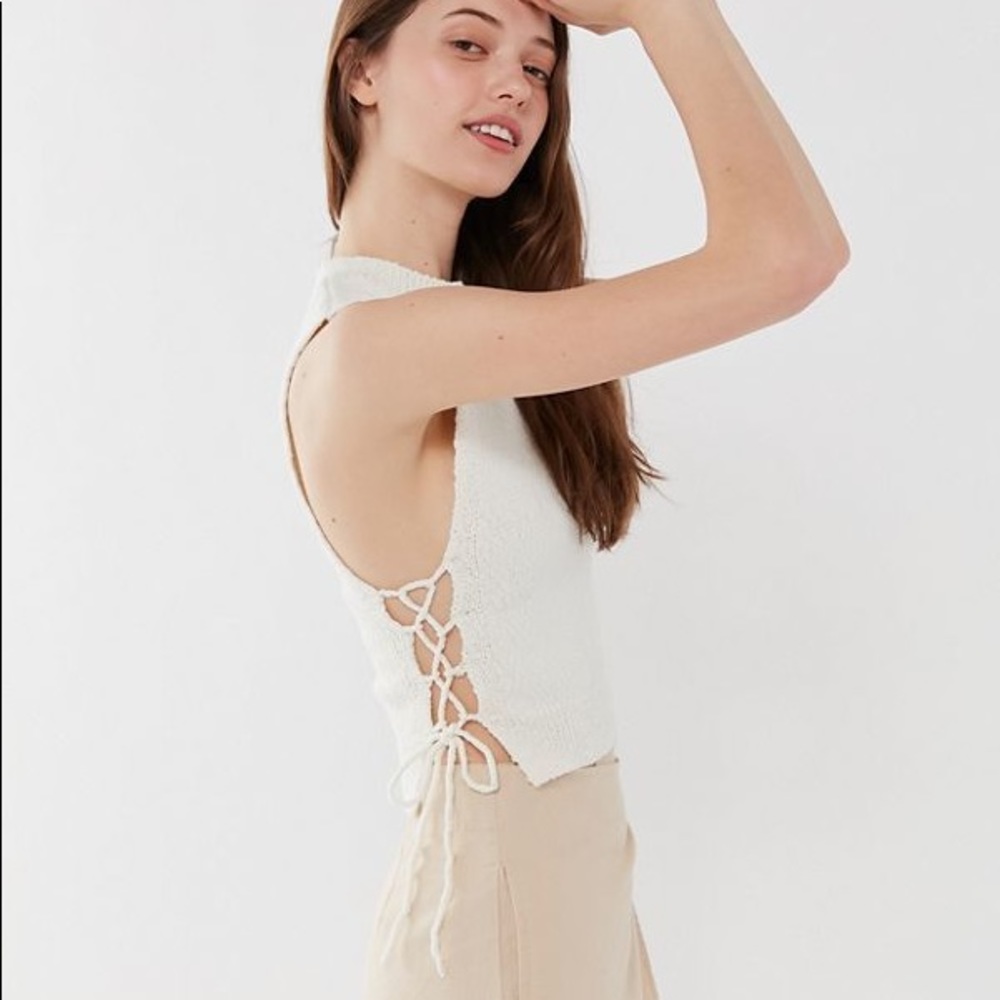 UO Sapphire Side Tie Crop Top. NWT